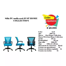 Silla Pc Malla Azul Just Home Collection