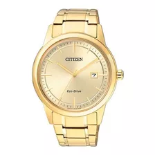 Reloj Citizen Hombre Eco-drive Aw123255p Color De La Malla Dorado Color Del Bisel Dorado Color Del Fondo Dorado