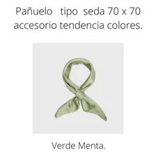 Pañuelo Liso 70 X 70 Tipo Seda Accesorio Tendencia Colores