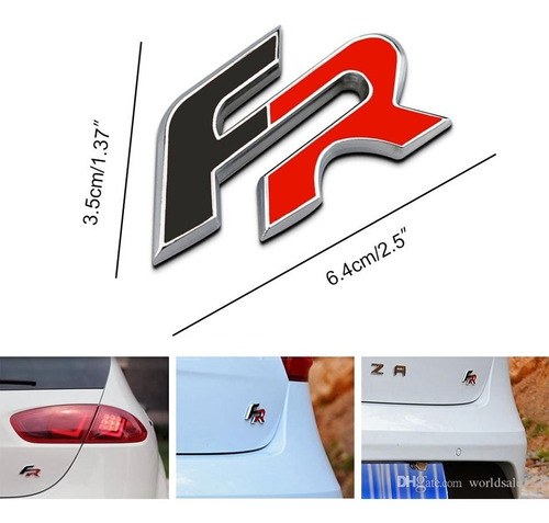 Logo Emblema Fr Para Seat 6.4x3.6cm Foto 2