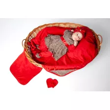  Saída De Maternidade Bebê Menina Oncinha Charmosa -vermelho