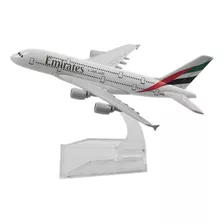 Miniatura Avião Comercial Airbus A380 Emirates Escala 1/400