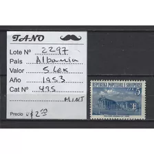 Lote2297 Albania 5 Lek Año 1953 Scott# 495 Mint