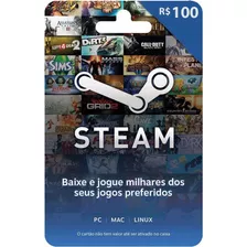 Steam Wallet Gift Card 100 Brl Br Digital Key Envio Já