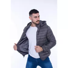 Campera Inflable Hombre Con Capucha Desmontable Con Piel