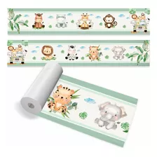 Faixa Decorativa Infantil Bebê Papel Parede Safari Animais