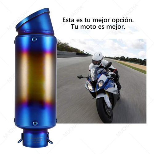 Escape Silenciador Para Moto 51mm Universal Azul Degradado Foto 9
