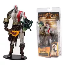 Boneco Ação Kratos God Of War Golden Fleece Medusa Head Neca