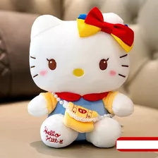 Boneca De Pelúcia Hello Kitty Com Bolsa 33 Cm Sanrio Cor Branco