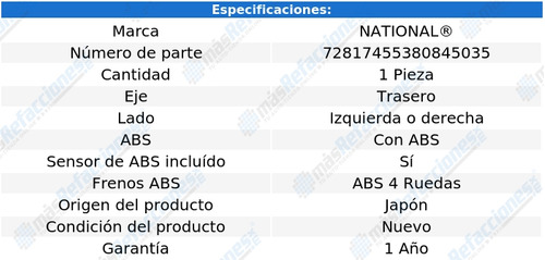 Maza Tras Izquierda O Derecha Integra 90 Al 01 National Foto 3