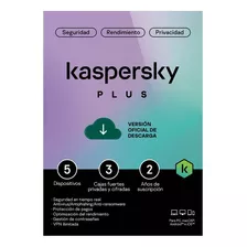 Kaspersky Plus 5 Dispositivos 2 Años Base