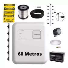 Kit Cerca Elétrica Industrial Big Haste 60 Metros Inox 0,60