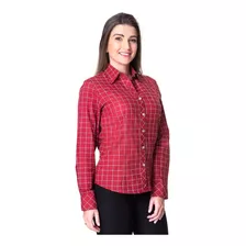 Blusa Camisete Xadrez Vermelha Paula - Pimenta Rosada