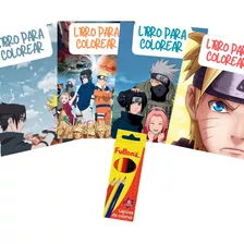 Pack 4 Libros Para Colorear Naruto 