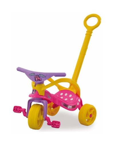 Triciclo Minnie Mouse Xalingo Minnie Amarelo E Rosa