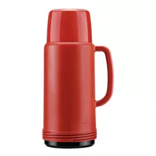 Termo Invicta Ideal De Vidrio 1l Rojo