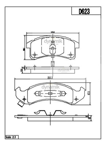 Balatas Semimetalicas Delanteras Lss V6 3.4l 96-99 Dynamik Foto 2