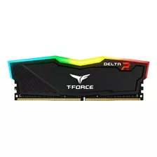 Memoria Ram T-force Delta Rgb Gamer Color Black 16gb 1 Team Group Tf3d416g3200hc16c01