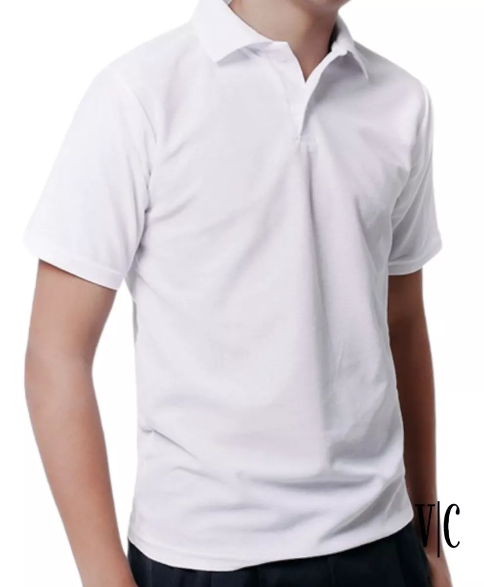 Camisa Polo Blanco Colegial