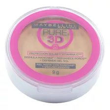 Base De Maquillaje En Polvo Maybelline Pure Crema Claro Polvo Compacto Pure 3d Tono 230 - 9ml 9g