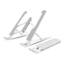 Soporte Base Notebook Tablet Plegable Regulable Escritorio Color Blanco