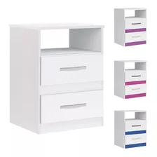 Mesa De Cabeceira Moval Apolo Branco / Rosa / Lilás / Azul