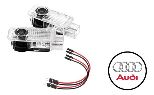 2 Kit Led Cortesia Proyector Para 4 Puerta Audi Logo Circulo Foto 3
