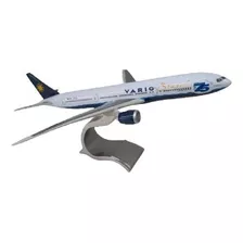 Maquete Avião Em Resina B-777-200 Varig Brasil 75 Anos 32 Cm