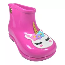 Bota Galocha Meninas Baby Unicórnio,bege Nude, Pink Infantil