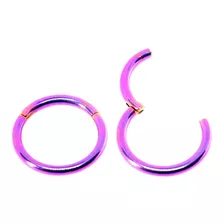 Piercing Argola Click 100% Titânio Anodizada Burple 92v