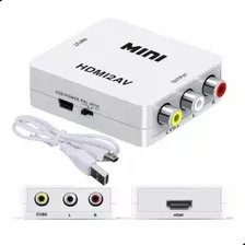 Conversor Hdmi Para 3 Rca Com Saída Av Adaptado Para Tv Tubo