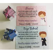 Quebra Cabeças Convite Personalizado Daminha/pajem/florista