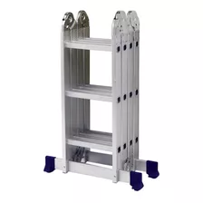 Escada Articulada Multifuncional 4x3 12 Degraus Alumínio Mor