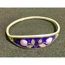 Pulsera Alpaca Mexicana Y Nácar