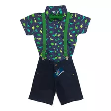 Kit Dinossauro Conjuntos Roupa Infantil Bebe Estilo Verão