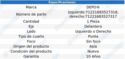 Cuarto Punta Izq O Der S/foco Buick Skylark 96-98 Depo Foto 4