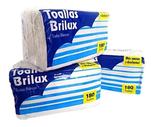 Toallin Toalla Intercalado Blanco Brilux 12x180toallines