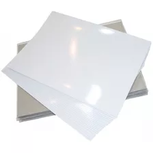 500 Folhas Papel Foto Adesivo 130g A4 Brilhante Cor Branco