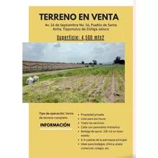 Terreno En Pueblo De Santa Anita