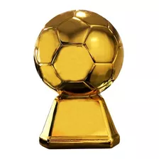 Troféu De Bola Decorativo Dourado Plástico