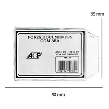 Protetor Porta Documentos Cristal C/ Aba Acp 65x90mm 10 Unid