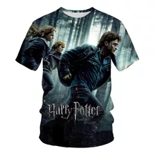 Camiseta De Manga Corta Con Estampado Suelto De Harry Potter