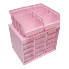 Combo Organizador Rosa Pink C+espaciod Gavetero+2 Fb2+divis