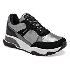 Tenis Plataforma Dama Clasben Gris 121-236