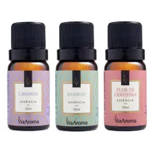 Kit 3 Essências 10ml - Bamboo, Flor De Cerejeira, Lavanda