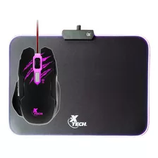 Combo Gamer Mouse Luz Led + Pad Mouse Luz Led 7 Colores Rgb