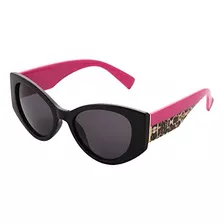 Betsey Johnson Mujeres Double Take Cateye Gafas De Sol, Negr