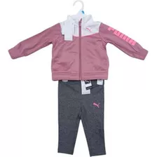 Conjunto Casaca Y Leggins Puma Para Niña Rosado