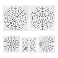 Mtqy Plantillas De Mandala De Plástico 5 En 1, Kit De Herra