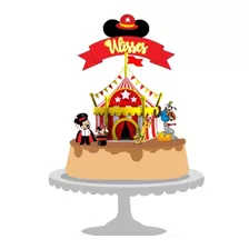 Topo De Bolo - Topper De Bolo - Circo Do Mickey